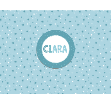 Sterren patroon foto behang babykamer - TenStickers