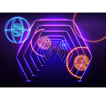 Foto behang abstract 3d geometrische bobbels - TenStickers