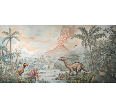 Jura landschap fotobehang kinderkamer - TenStickers