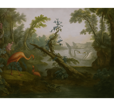 Tropisch paradijsontwerp foto behang woonkamer - TenStickers