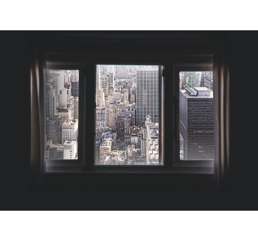Stedelijk raam uitzicht fotobehang New York - TenStickers