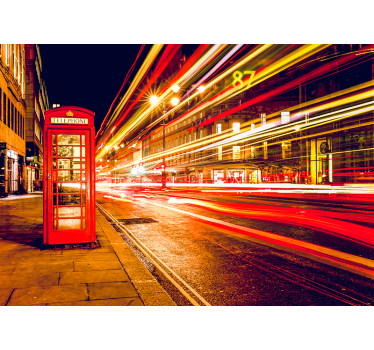 Fotobehang slaapkamer london straat - TenStickers