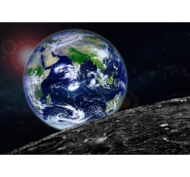 Hemel fotobehang met wereldbol - TenStickers