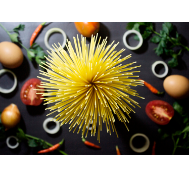 Keuken fotobehang koken spaghetti - TenStickers