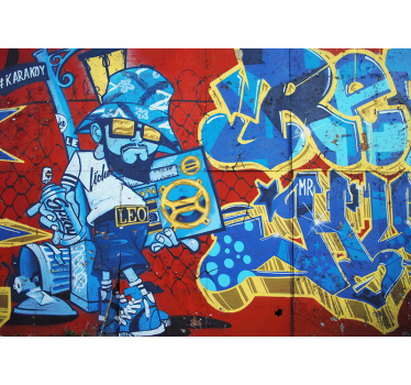 Coole graffiti kunst fotobehang - TenStickers