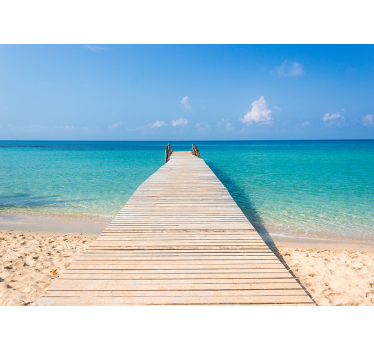 Fotobehang strand met zee uitzicht - TenStickers
