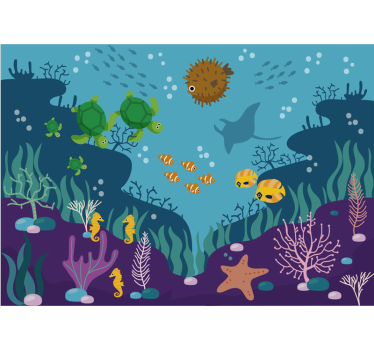 Dieren fotobehang vissen in het water - TenStickers