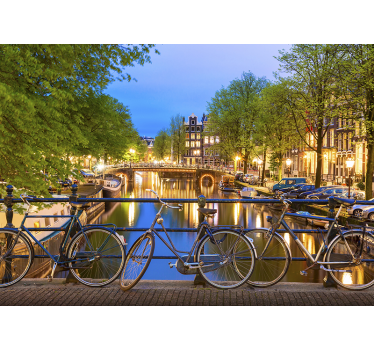 Kanaal Amsterdam fotobehang behang - TenStickers