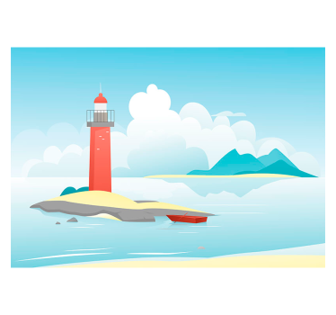 Kinder fotobehang Dromen op volle zee - TenStickers