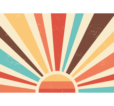 Fotobehang abstracte vintage zonsondergang - TenStickers