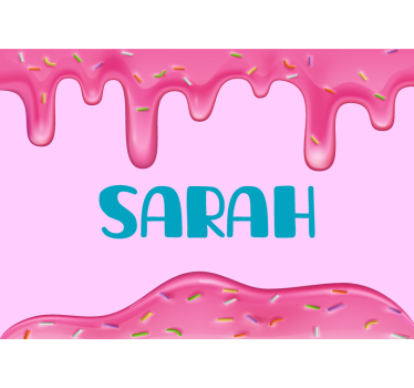 Gepersonaliseerd fotobehang drippende roze topping - TenStickers