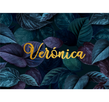 Elegant bladpatroon bloemen foto behang - TenStickers