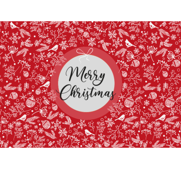 Feestelijke vakantiewensen fotobehang kerst - TenStickers