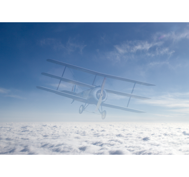 Vintage vliegtuigvlucht fotobehang voertuigen - TenStickers