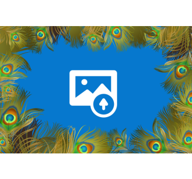 Pauwenveer omringen fotobehang print - TenStickers