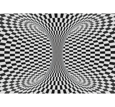 Abstract fotobehang optische illusie diepte - TenStickers