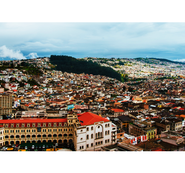 Andes stadsgezicht fotobehang stad - TenStickers