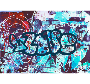 Kleurrijke stedelijke straatkunst Fotobehang graffiti - TenStickers