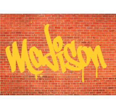 Fotobehang graffiti tekstkunst - TenStickers