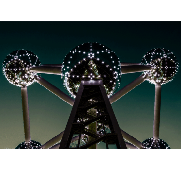 Structuur van het atomium in brussel fotobehang stad - TenStickers