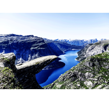 Majestueus fjord uitzicht fototapet landschap - TenStickers
