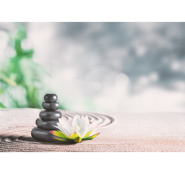 Serene stenen stapelen zen fotobehang - TenStickers