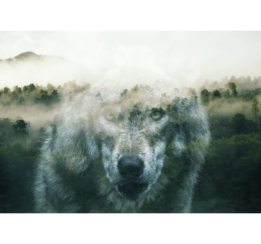 Foto behang dieren koninklijke wolf portret - TenStickers