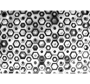 Hexagonale patroonvariatie fotobehang patronen - TenStickers