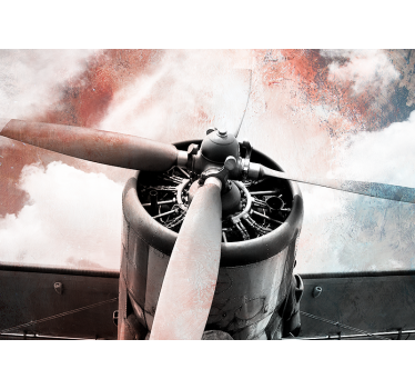 Vintage vliegtuigpropeller fotobehang voertuigen - TenStickers