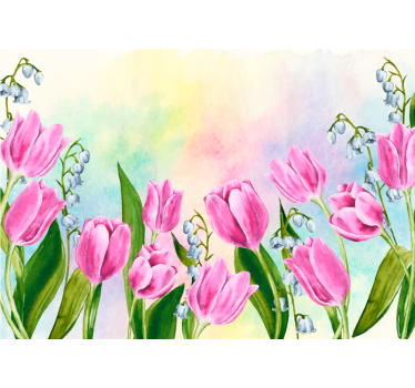 Bloemen foto behang tulpenbloem - TenStickers