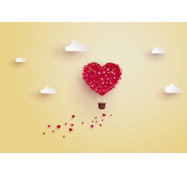 Foto behang liefde ballonavontuur - TenStickers