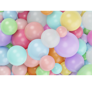 Fotobehang print kleurrijke ballon bellen - TenStickers