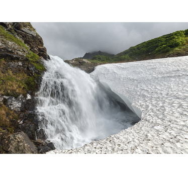 Fotobehang natuur waterval uitzicht - TenStickers