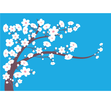 Bloemen foto behang sakura bloesem tak - TenStickers