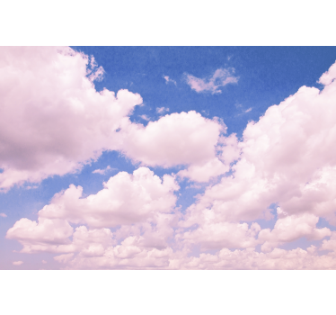 Donzige roze wolken fotobehang lucht - TenStickers