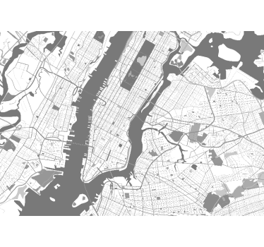 Fotobehang new york gedetailleerde kaart van new york - TenStickers