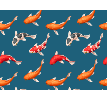 Foto behang dieren kleurige koi vissen - TenStickers