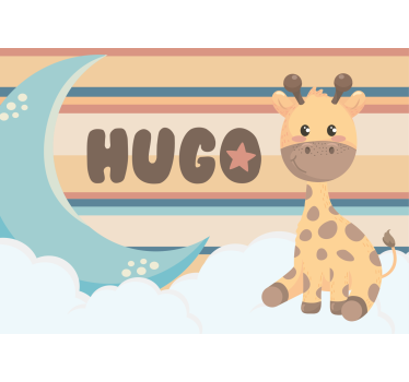 Fotobehang kinderkamer schattige giraffe illustratie - TenStickers