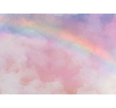 Fotobehang babykamer regenboog in wolken - TenStickers