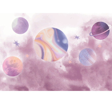 Fotobehang ruimte hemelse planetair ontwerp - TenStickers