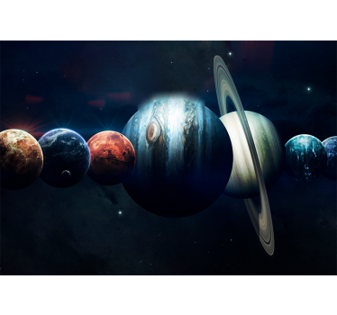 Planeten in een baan fotobehang ruimte - TenStickers
