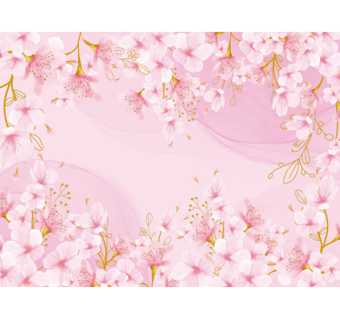 Bloemen foto behang kersenbloesem genade - TenStickers