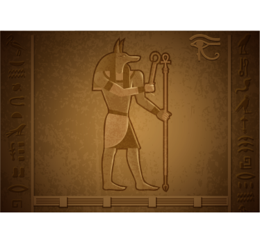 Foto behang dieren oude egyptische godheid - TenStickers