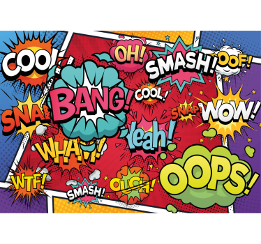 Fotobehang graffiti comic geluidseffecten - TenStickers