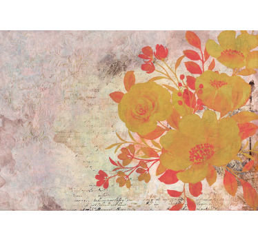 Bloemen foto behang gele bloemencompositie - TenStickers