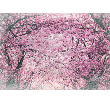 Bloemen foto behang kersenbloesemboomgaard - TenStickers