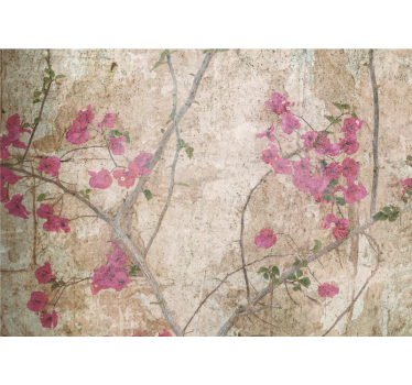 Bloemen foto behang bougainvillea in het roze - TenStickers