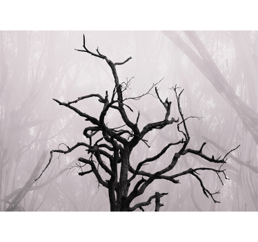 Foto behang bomen intricate takken silhouet - TenStickers