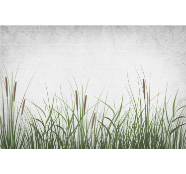 Bloemen foto behang tulp en gras - TenStickers