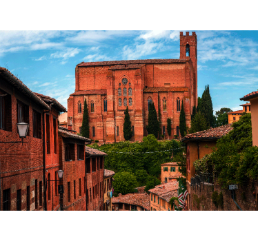 Fotobehang stad historische toscaanse kathedraal - TenStickers
